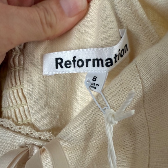 NWT reformation Malvina  linen mini dress  - size 8 - Picture 6 of 8